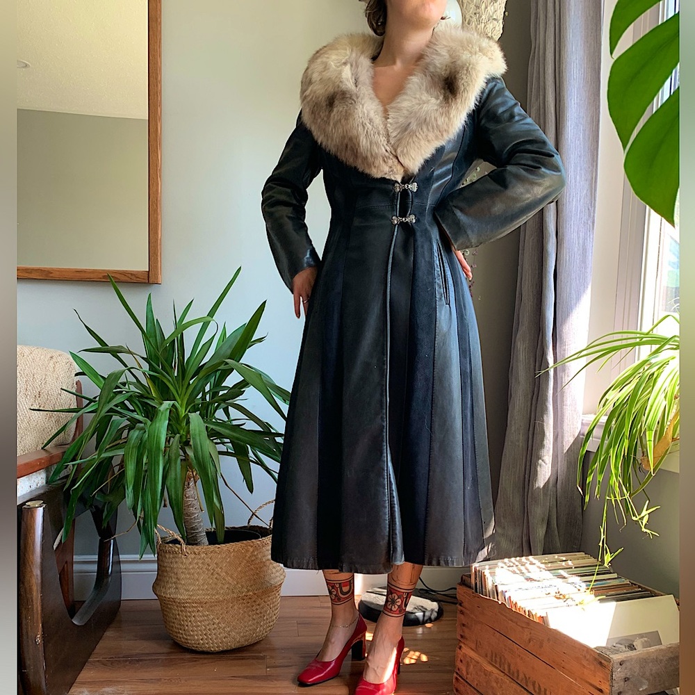 Vintage Genuine Leather Coat Made in Canada